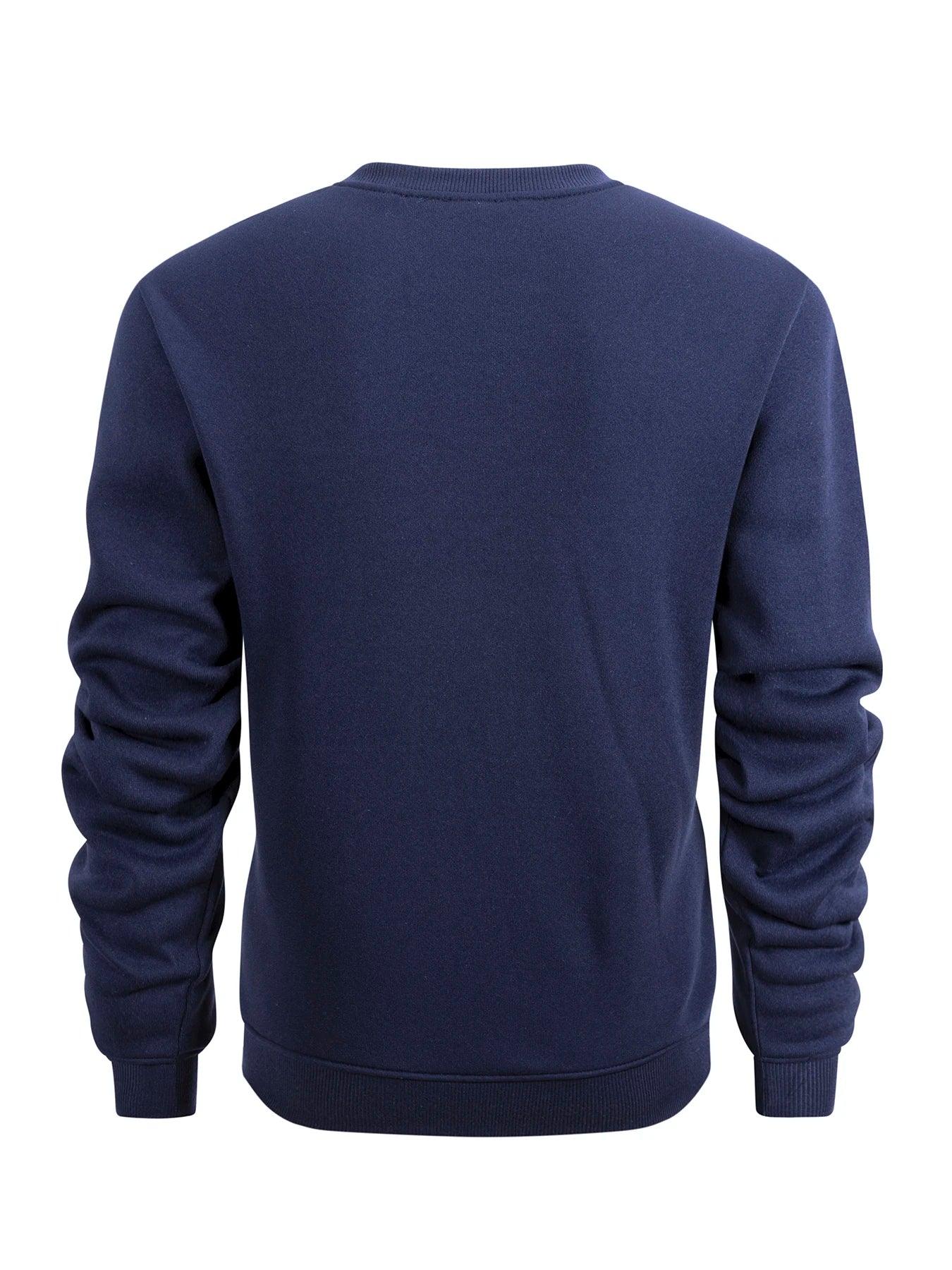 Men's Crew Neck Sweatshirts Solid Color Sweatwear Spring Outdoor Casual Daily Long Sleeve Pullover Hoodie Man Sportswear - Zen Fit Plus
