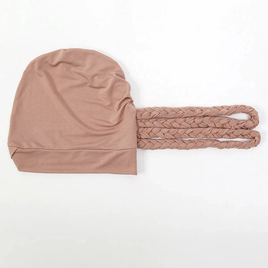 Lady Women Hat Chemo Cap Muslim Braid Head Scarf Turban Head Wrap Cover  Hair Loss Islamic Headwear Zen Fit Plus