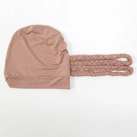 Lady Women Hat Chemo Cap Muslim Braid Head Scarf Turban Head Wrap Cover  Hair Loss Islamic Headwear Zen Fit Plus