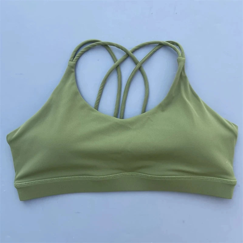 Solid Color soft high strength Women Fitness Bra Tight Sport Top Comprehensive Training Gym Yoga Underwear  Tight With Chest Pad Zen fit plus