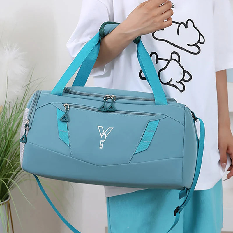 Woman Sports Gym Handbag Waterproof Fitness Training Bag Dry Wet Swimming Tote With Shoes Pocket Travel Luggage Shoulder Bags Zen fit plus