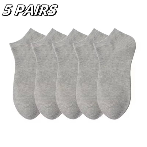 10 Pairs Women/Men Boat Socks Invisible Low Cut Silicone Non-slip Summer No-show Ankle Socks Solid Color Casual Breathable Zen fit plus