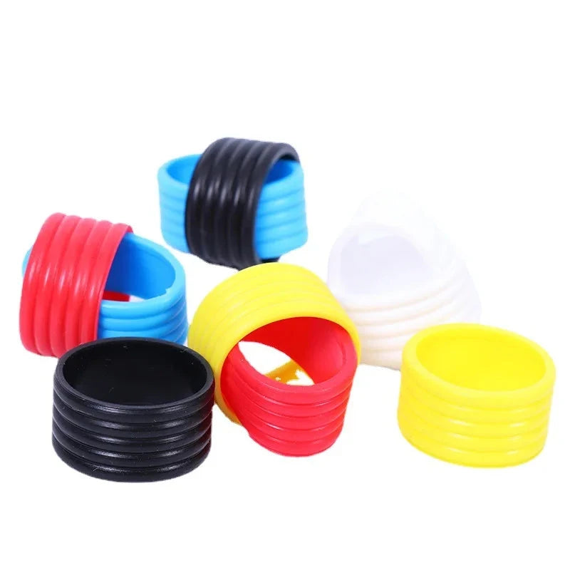 Silicone Tennis Racket Grip Ring Handle Closure Rubber Sweat-absorbing Band Fixed Stretchable Handle Tennis Accessories 4Pcs Zen Fit Plus
