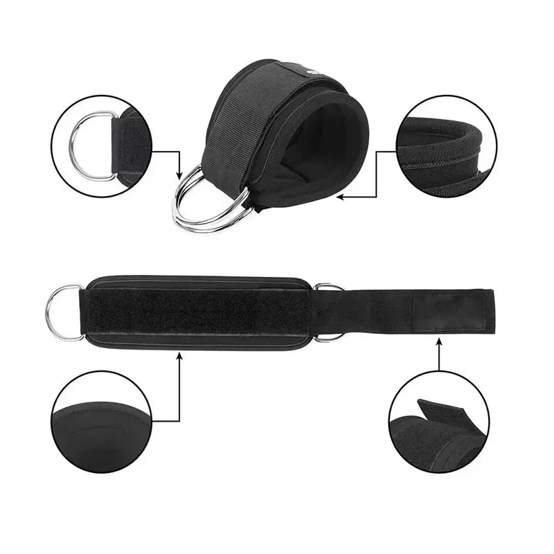 1Pc Padded Ankle Straps Ankle Straps for Cable Machines Single/Double D-Ring Fitness Ankle Cuffs for Leg Extensions - Zen Fit Plus