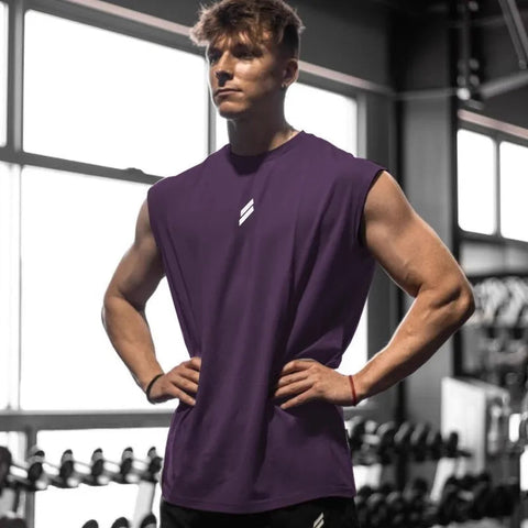 Summer Fitness Sports Tank Top Men's Breathable Loose Fit Training Sleeveless T-shirt Quick Drying vest male Fitness Clothing Zen fit plus