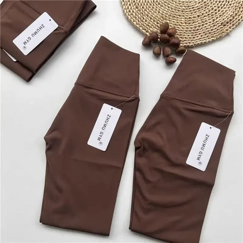 Fitness Women Sport Seamless Leggings High Waist Elastic Solid Yoga Leggings Gym Jogging Quick Dry Push Up Slim Pants Female - Zen Fit Plus