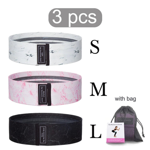 WOSWEIR 1/2/3PCS Elastic Rubber Bands Set for Women Men Fitness Gym Home Resistance Booties Band Hip Circle Expander Workout Zen fit plus