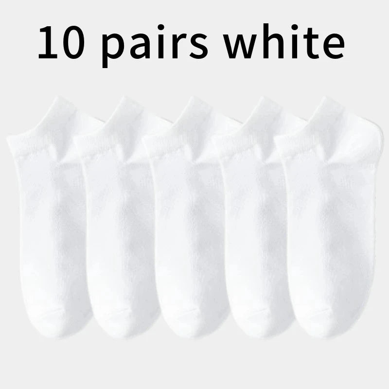 20/10/6/5/4/3/1pairs Men's Fashion Cotton Breathable Comfortable Ankle Socks, Men's Summer Socks Zen fit plus