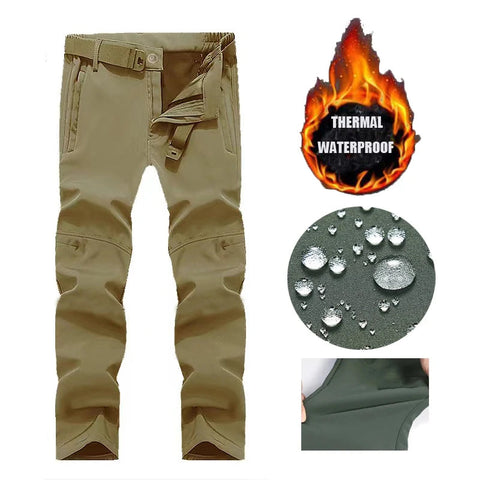 Men's City Cargo Autumn Winter Fleece Softshell Hiking Pants Fishing Climbing Trekking Casual Hunting Camping Trousers M-5XL Zen fit plus