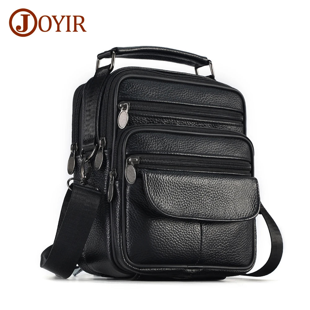 JOYIR Men Genuine Leather Crossbody Bags Messenger Bag for Male Trendy Shoulder Bags Casual Travel Sling Bag Handbags Zen fit plus