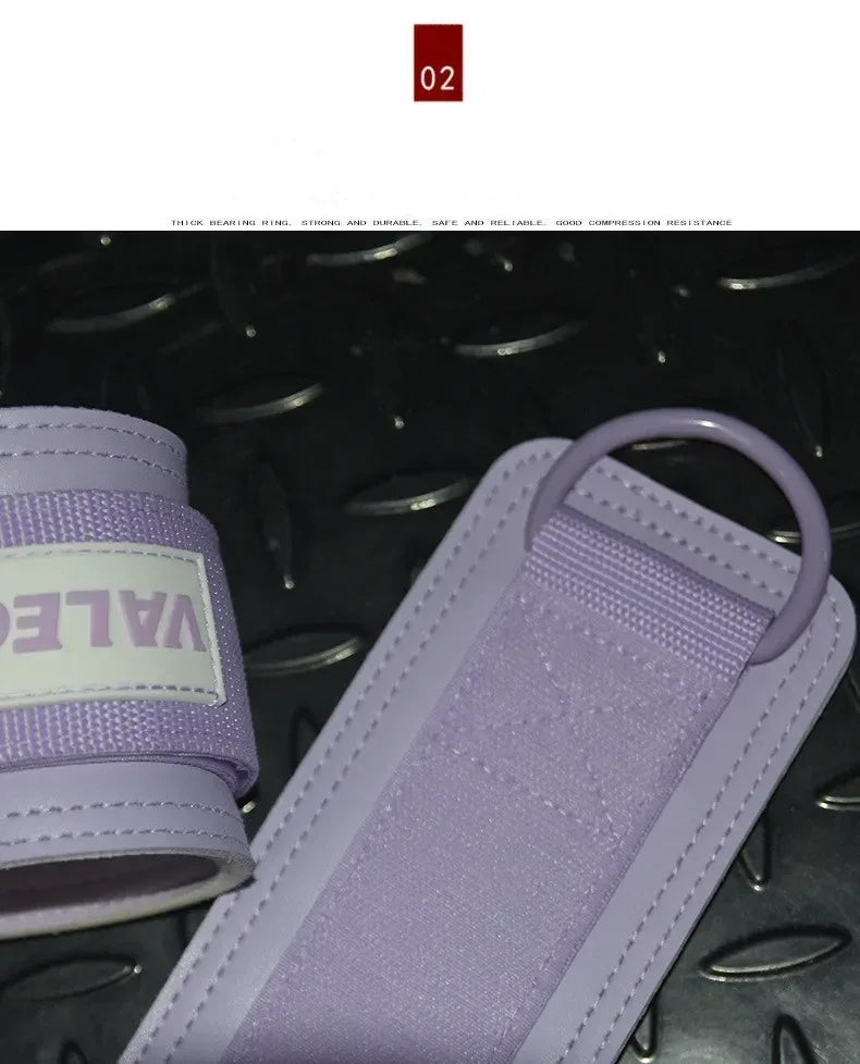 1Pcs Leather Fitness Ankle Straps Adjustable D-Ring Foot Support Cuffs Gym Leg Strength Workouts Pulley Buckle Sports Feet Guard - Zen Fit Plus