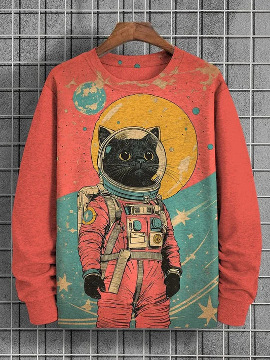 2025 Men's Animal Sweatshirts Long Sleeve Sweatshirt Crew Neck Fashion 3D Printed Japanese Art Prints Casual Sweatshirts Zen Fit Plus