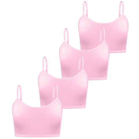 4PCS/lot Solid Kids Bras For Teenage Girls Comfortable Young Children Wireless Vest Tops Teenager Girls Sportswear Training Bras Zen Fit Plus