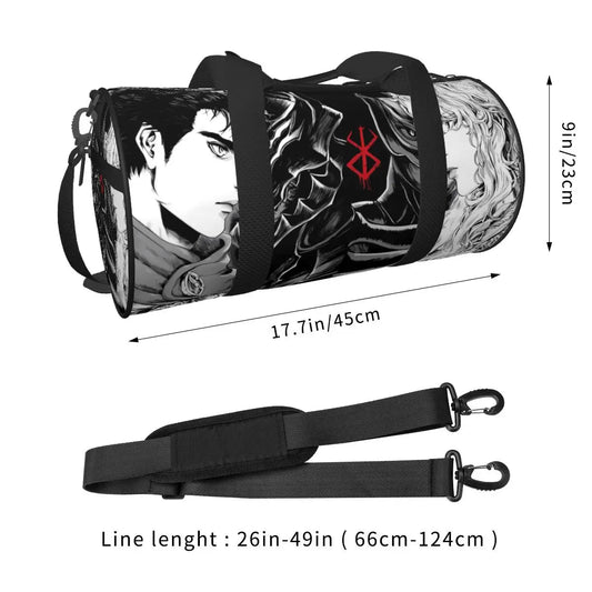 Japanese Anime Bereserk Printed Sports Bags Fashion Cool Training Gym Bag Large Cute Handbags Couple Design Outdoor Fitness Bag Zen fit plus