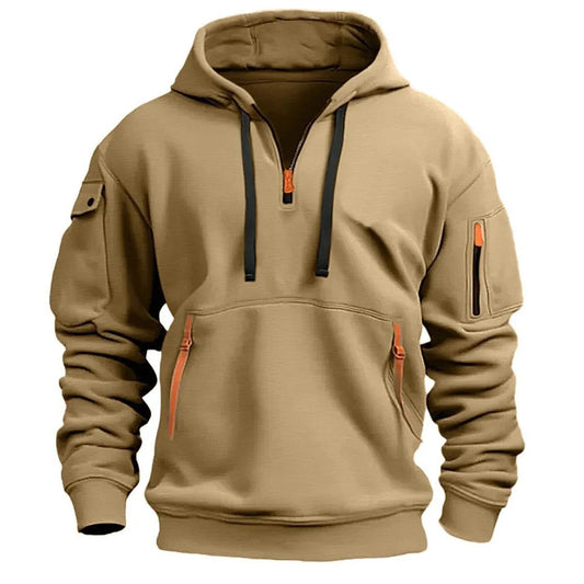 2024 New Multi Pocket Zipper Fleece Hooded Casual Shirt for Men and Women Plus Size Loose Pullover Fashion Sweatshirt top Zen Fit Plus