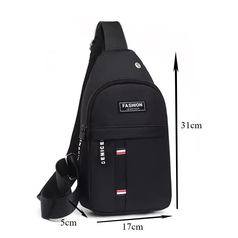 Chest Bags Men's One Shoulder Crossbody Bag Large Capacity Outdoor Sports Leisure Fashion Small Shoulder Bag Backpack Men's Zen fit plus