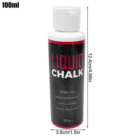 50ml/100ml Liquid Chalk Sweat-Resistant Workout Magnesium Powder Anti-slip Cream Grip Weight Lifting Climbing Gym Sports Chalk - Zen Fit Plus