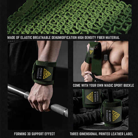 1 Pair Premium Wrist Support Fitness Wristbands Protect Your Wrist During GYM Workouts Ideal for Intense Bench Press Deadlift Zen fit plus