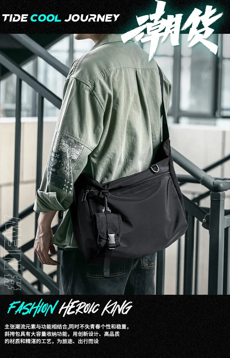 MOYYI Men Messenger Bags Casual Waterproof Crossbody Bag Hold 14 inch Laptop Shoulder Bag Unisex Travel Gym Bag - Zen Fit Plus