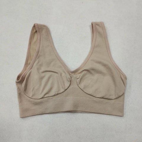 unlined Seamless Bra Vest Women sleep Underwear yoga sports Brassiere Big Size Top no sponge insert pad Bralette Zen fit plus