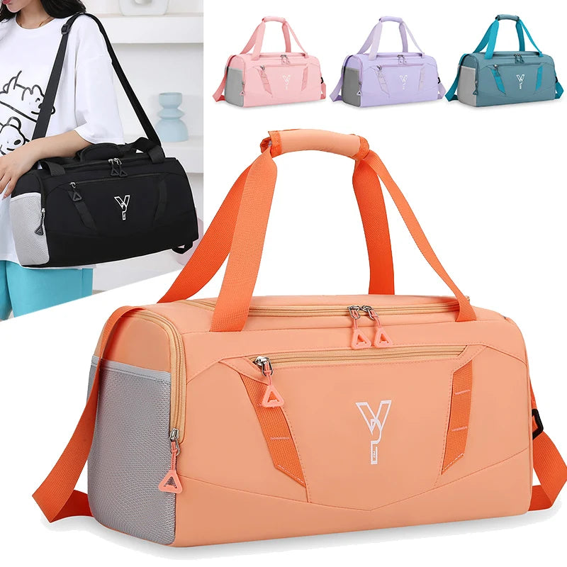 Woman Sports Gym Handbag Waterproof Fitness Training Bag Dry Wet Swimming Tote With Shoes Pocket Travel Luggage Shoulder Bags Zen fit plus