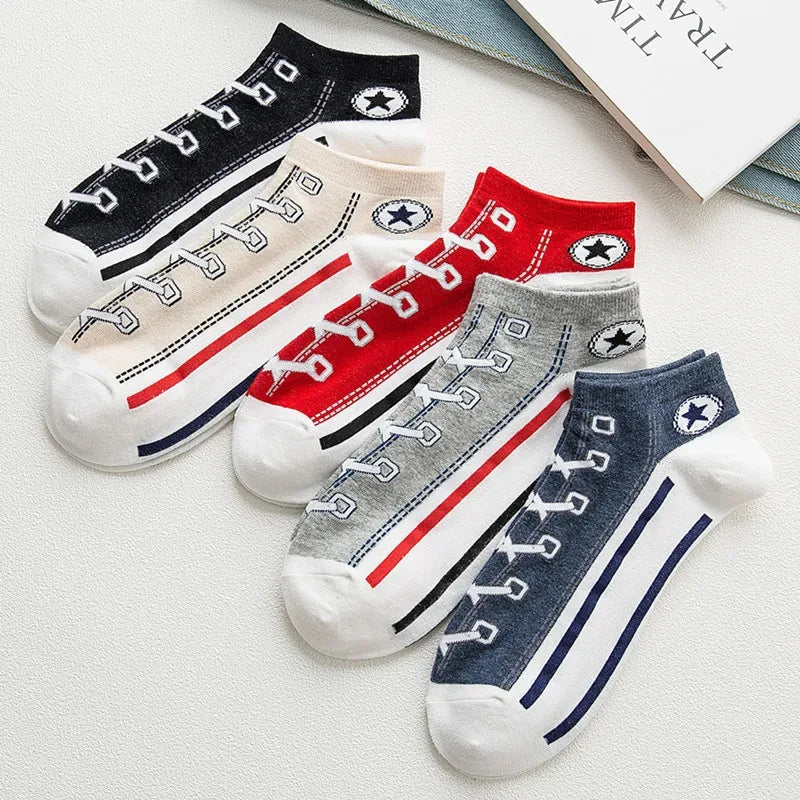 20/10/6/5/4/3/1pairs Men's Fashion Cotton Breathable Comfortable Ankle Socks, Men's Summer Socks Zen fit plus