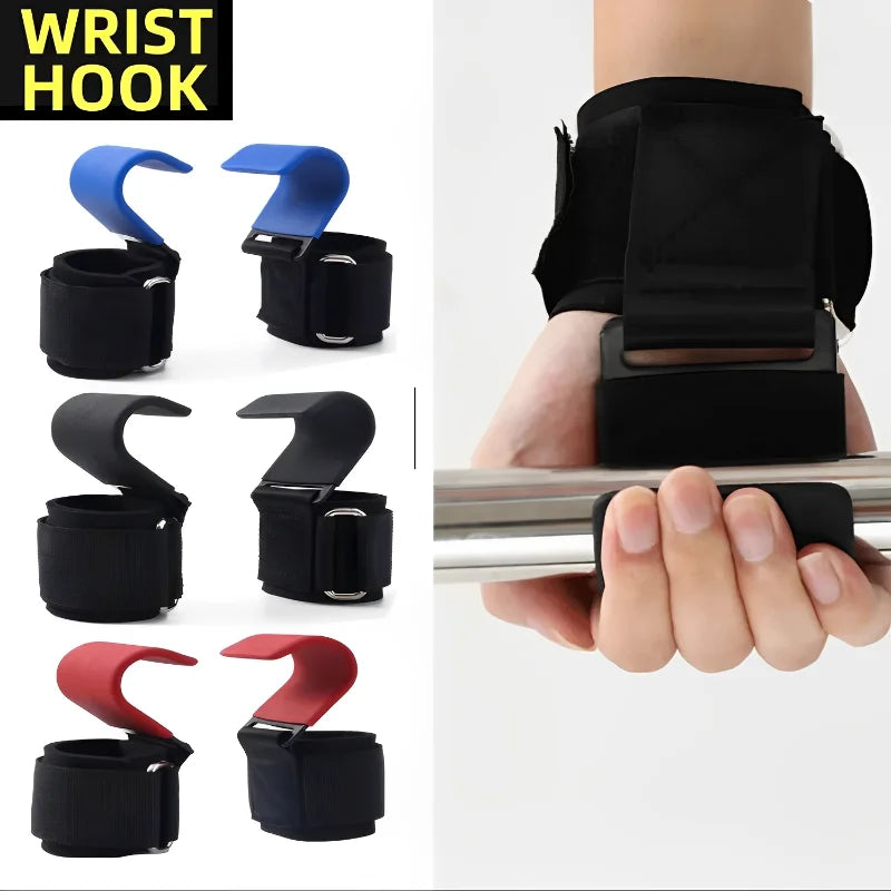 2Pcs Non-Slip Weight Lifting Hookspremium Pair Of Straps Weightlifting Deadlift Chin Pull Up And Exercise Fitness Hook Training Zen fit plus