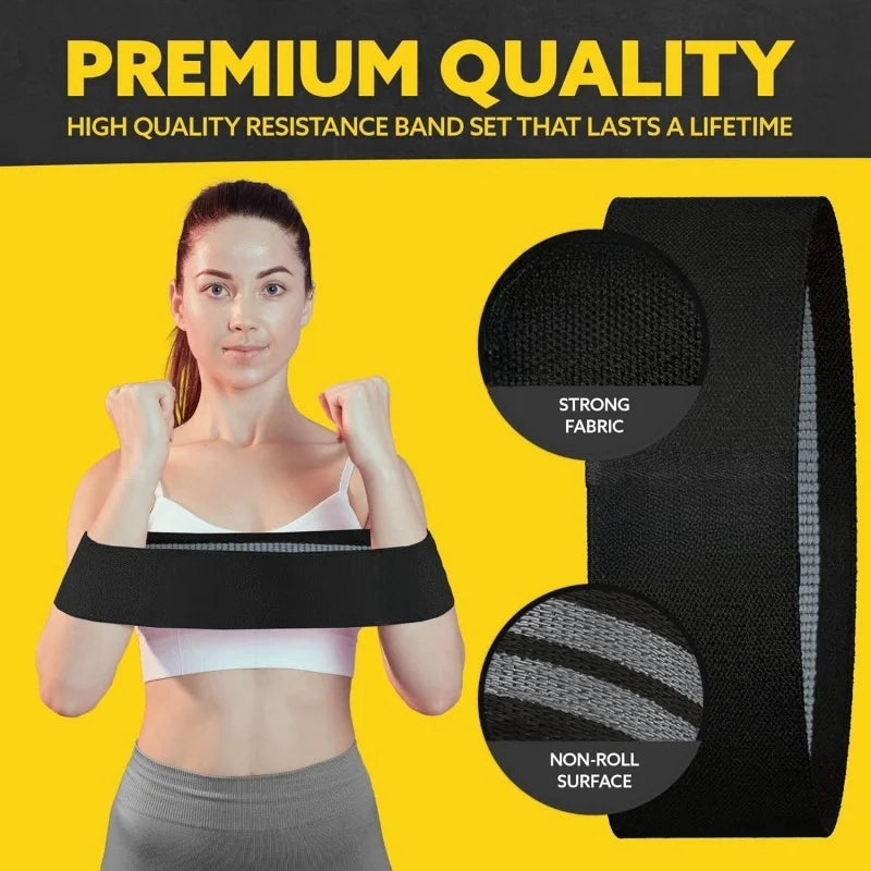 3PCS Fitness Rubber Band Elastic Yoga Resistance Bands Set Hip Circle Expander Bands Gym Fitness Booty Band Home Workout Zen fit plus