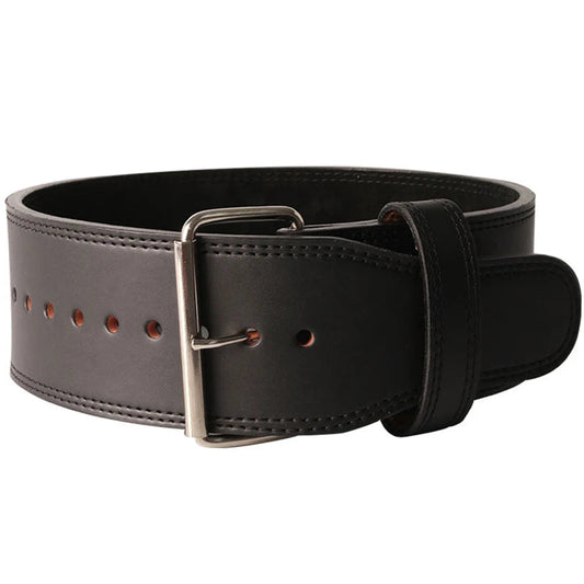 Black Leather Powerlifting Belt Cowhide Weightlifting Belt Gym Squat&Deadlift Adjustable Waist Support Strength Training Brace Zen fit plus