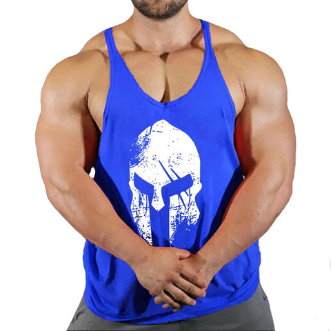 Men's solid color fitness trend print pattern loose thin belt vest breathable and comfortable sleeveless basketball vest Zen fit plus