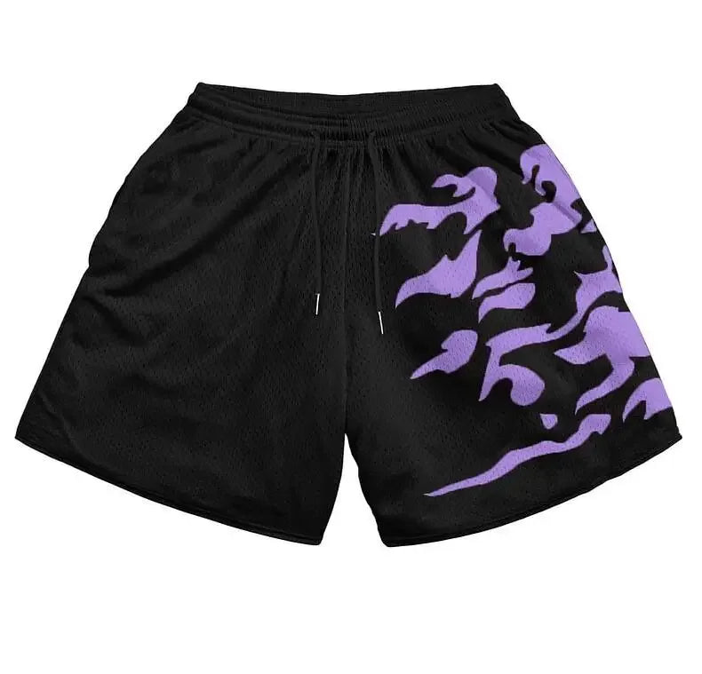 Anime Casual Shorts Men Women Manga Cartoon Sports Gym Shorts Fitness 3D Print Quick Dry Mesh Board Shorts Summer Male Zen fit plus