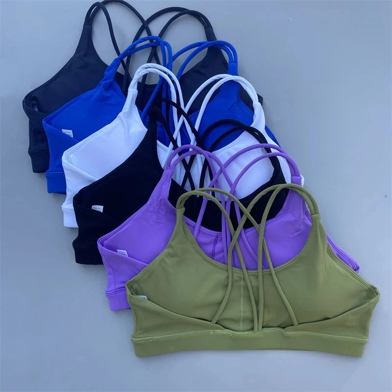 Solid Color soft high strength Women Fitness Bra Tight Sport Top Comprehensive Training Gym Yoga Underwear  Tight With Chest Pad Zen fit plus
