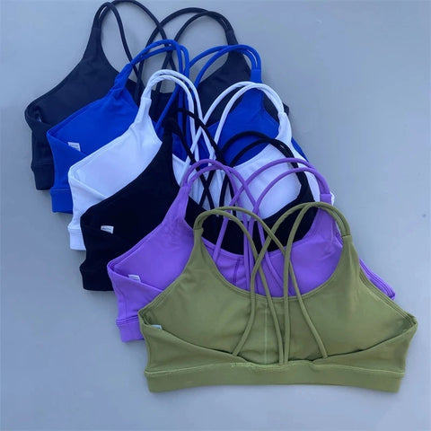 Solid Color soft high strength Women Fitness Bra Tight Sport Top Comprehensive Training Gym Yoga Underwear  Tight With Chest Pad Zen fit plus