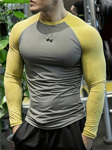 Men's quick drying soccer and basketball tight fitting top, high elasticity cycling compression training suit - Zen Fit Plus