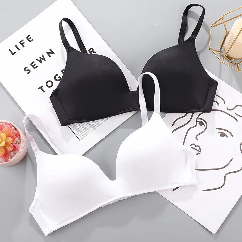 Women Seamless Bra Sexy No Wire Push Up Underwear Girls Students Breathable Thin 10 Colors Bras Female's Bra Breathable Gathered Zen fit plus