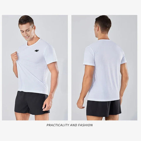 Men's Summer Exercise Trainning T-shirt High Quality Breathable Quick Dry Short Sleeved Top Marathon Gym Fitness Basketball Tees - Zen Fit Plus