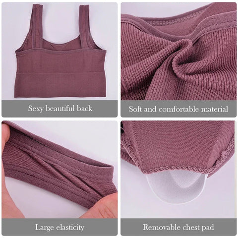 Breathable Sports Bra Anti-Sweat Fitness Top Women Seamless Yoga Bra Shockproof Crop Top Push Up Sport Bra Gym Workout Top Zen Fit Plus