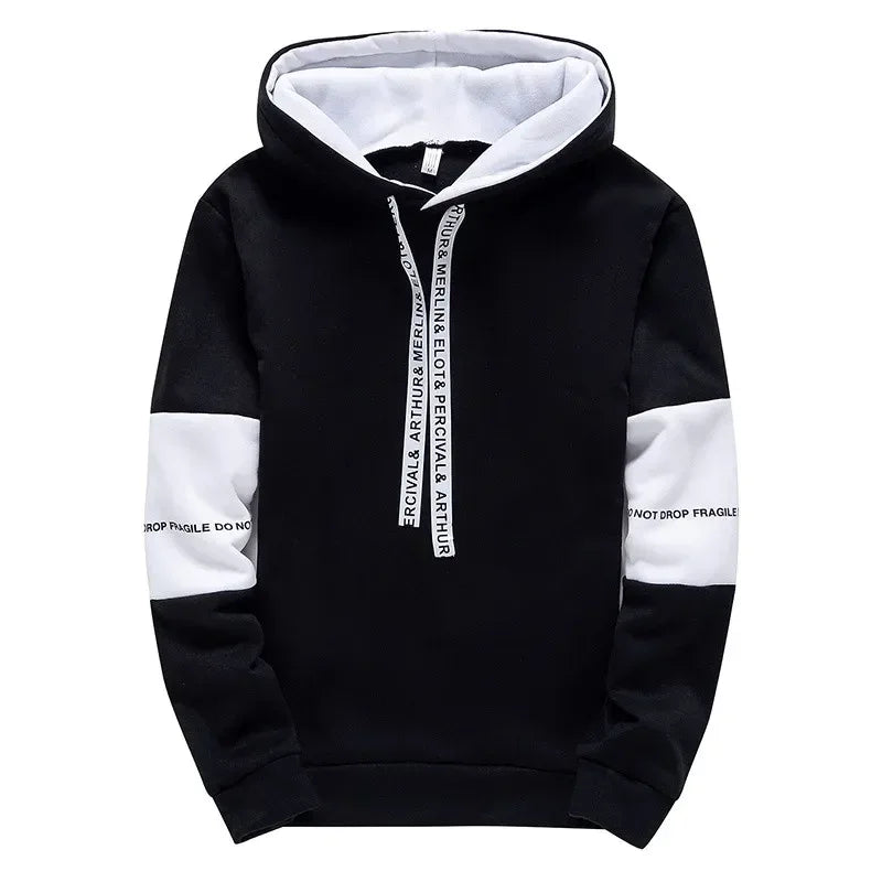 Men's Hoodies Long Sleeve Casual Printing With Letter Sweatshirts New Spring Hip Hop Pullover Sports Top Male Hooded Sweatshirts - Zen Fit Plus