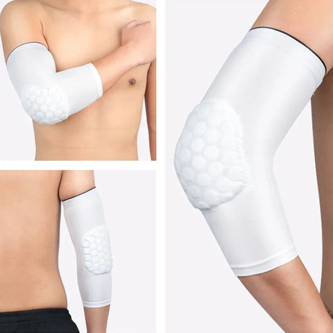 1 PC Sports Elbow Support Sleeve Honeycomb Paded Arm Joint Protector Breathbable Elbow Pads Cycling Running Basketball Arm Guard - Zen Fit Plus