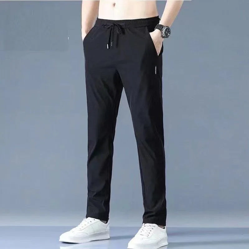 Men's Running Pants Sportswear Jogging Sweatpants Quick Dry Thin Tracksuit Elastic Gym Fitness Trousers Training Sport Pants Men Zen fit plus