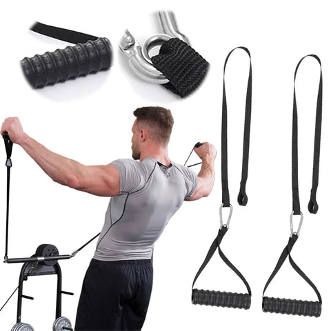 Tricep Biceps Back Blaster Rope Lat Pull Down Attachment Training Gym Weight Chest Muscle Workout Extension Straps Premium Nylon Zen fit plus
