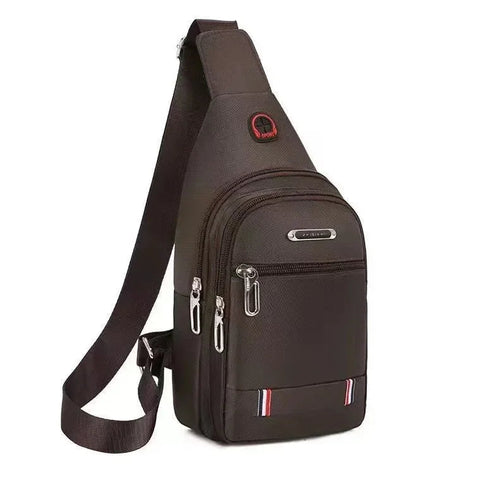 Waterproof Black Chest Shoulder Bag Men's Oxford Cloth Sling Small Backpack Large Capacity Crossbody Daypack Satchel Bag Women Zen fit plus