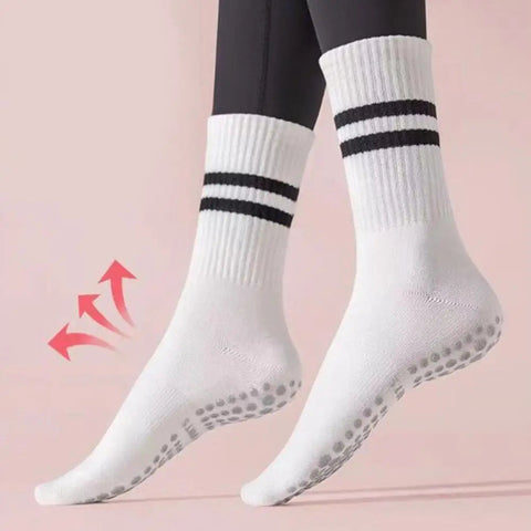 8 Colors Sports Socks Cotton Mid-tube Bottom Professional Non-slip Silicone Indoor Fitness Socks Gym Dance Pilates Yoga Socks Zen Fit Plus