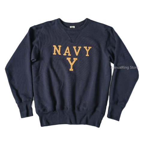 Rugged Bronson NAVY Boxing Coach Pullover Sweatshirt US Cotton Blockbuster Sweater Zen Fit Plus