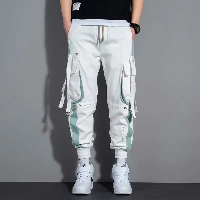 Classic Design Multi Flap Pockets Cargo Pants,Men's Loose Fit Drawstring Harem Cargo Jogger Pants oversized pants men and women Zen fit plus