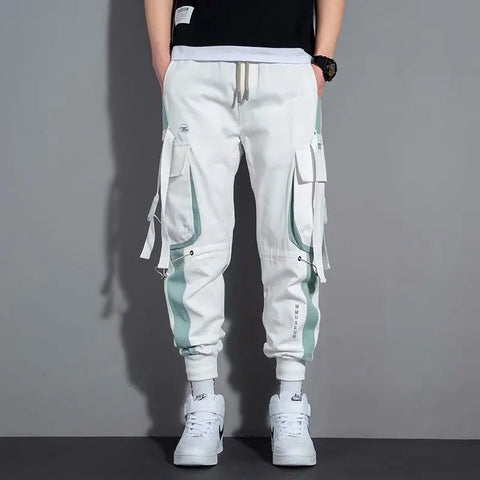 Classic Design Multi Flap Pockets Cargo Pants,Men's Loose Fit Drawstring Harem Cargo Jogger Pants oversized pants men and women Zen fit plus