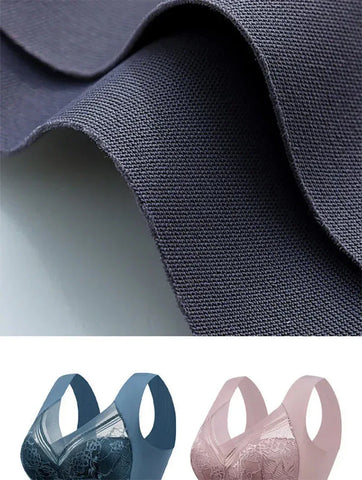 L-6L Women Large Bra Push Up Ice Silk Seamless upper Bralette Lace Wireless Summer Bras Plus Size Top Lingerie Underwear 15019 - Zen Fit Plus