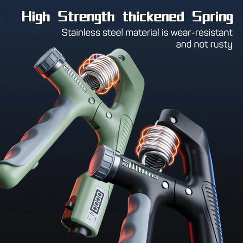 Smart Counting Hand Grip Strengthener 10-100Kg Wrist Expander Finger Exerciser for Trainers Muscle Recovery Fitness GymTraining Zen Fit Plus