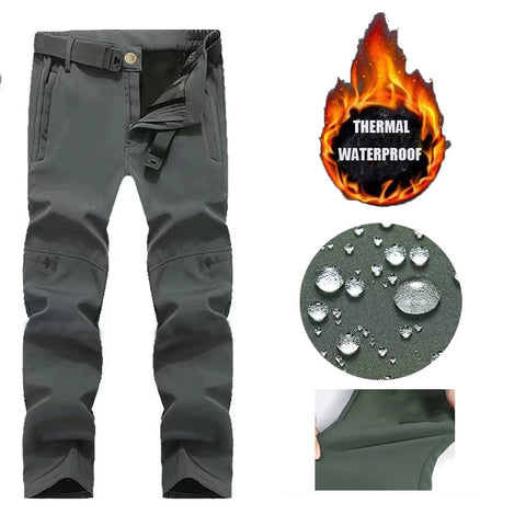 Men's City Cargo Autumn Winter Fleece Softshell Hiking Pants Fishing Climbing Trekking Casual Hunting Camping Trousers M-5XL Zen fit plus
