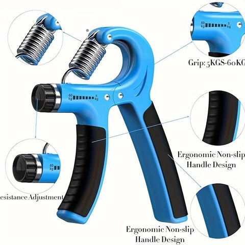Hand Grip Strengthener Adjustable Resistance Men and Women Finger Massager Expander Workout Strength Muscle Wrist Gym Equipment Zen Fit Plus